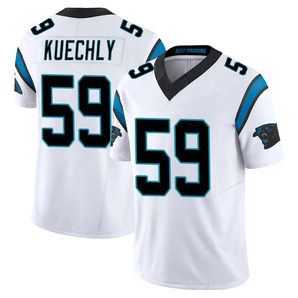 C.Panthers #59 Luke Kuechly Player White Vapor F.U.S.E. Limited Home Game Jdoa Stitched Jerseys