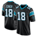 C.Panthers #18 Jalen Coker Player Black Game Jdoa Stitched Jerseys