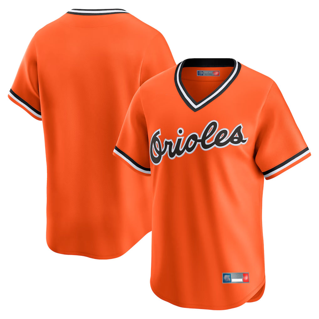B.Orioles ## Orioles Blank Player Orange Cooperstown Collection Limited T-shirt Home Jdoa Stitched Jerseys