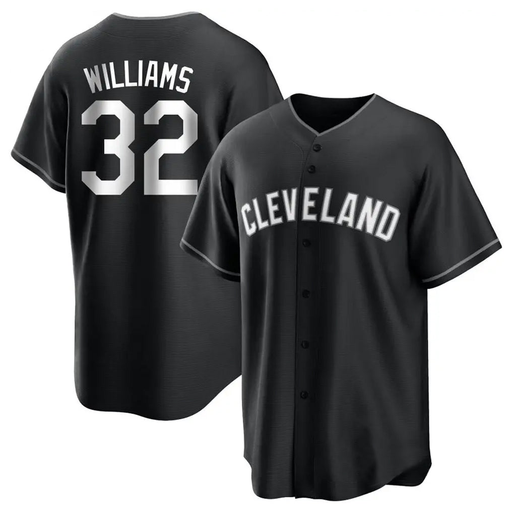 C.Guardians #32 Gavin Williams Player Black Home Game Jdoa Stitched Jerseys