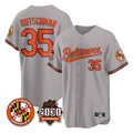 B.Orioles #35 Adley Rutschman Player Gray 30th Anniversary of 2131 Home Game Jdoa Stitched Jerseys