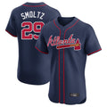 A.Braves #29 John Smoltz Player Navy Limited Elite Home Game Jdoa Stitched Jerseys