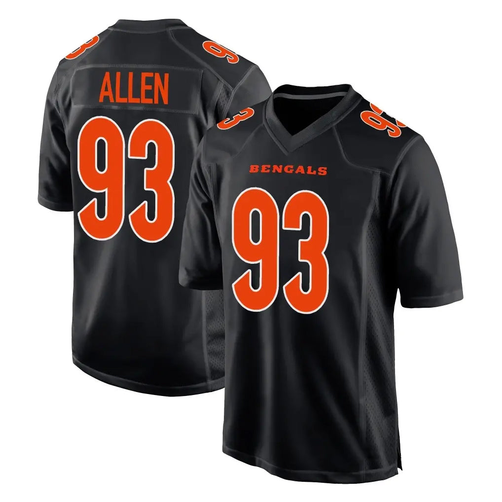 C.Bengals #93 Jonathan Allen Player Black Fashion Game Jdoa Stitched Jerseys