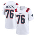 NE.Patriots #76 Morgan Moses Player White Home Game Jdoa Stitched Jerseys