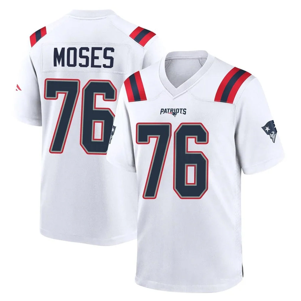 NE.Patriots #76 Morgan Moses Player White Home Game Jdoa Stitched Jerseys