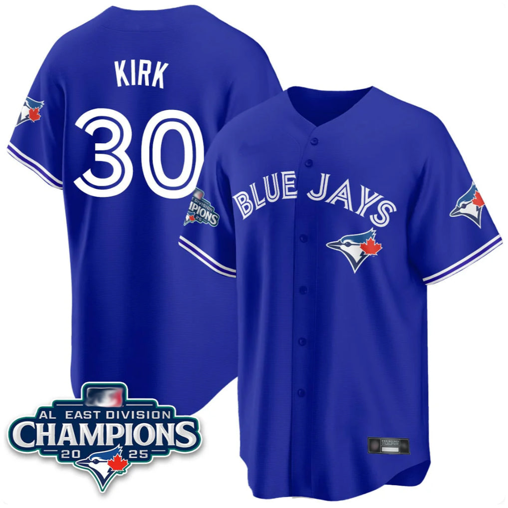 T.Blue Jays #30 Alejandro Kirk Player Royal AL East Division All Jdoa Stitched Jerseys
