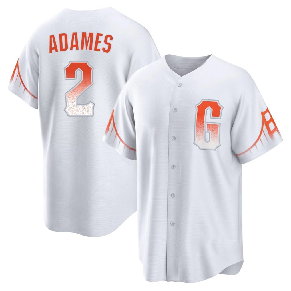 SF.Giants #2 Willy Adames Player White City Connect Home Game Jdoa Stitched Jerseys