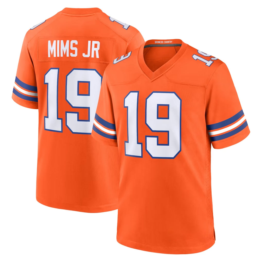 D.Broncos #19 Marvin Mims Jr. Player Orange Alternate Collection Throwback Game Jdoa Stitched Jerseys