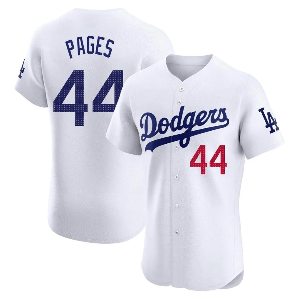 LA.Dodgers #44 Andy Pages Player White Limited Elite Home Jdoa Stitched Jerseys