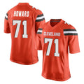 C.Browns #71 Tytus Howard Player Orange Home Game Jdoa Stitched Jerseys