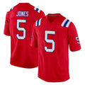 NE.Patriots #5 Dre'Mont Jones Player Red Home Game Jdoa Stitched Jerseys