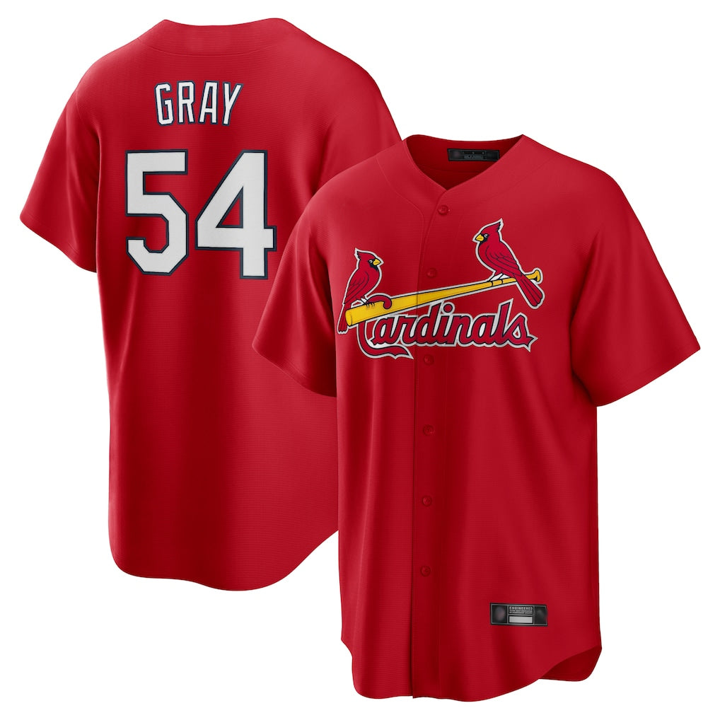 St. Louis Cardinals #54 Sonny Gray Player Red Home Game Jdoa Stitched Jerseys
