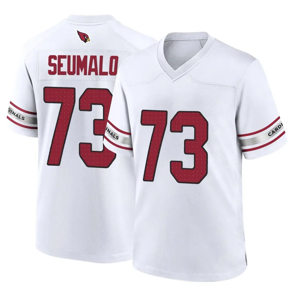 A.Cardinals #73 Isaac Seumalo Player White Home Game Jdoa Stitched Jerseys