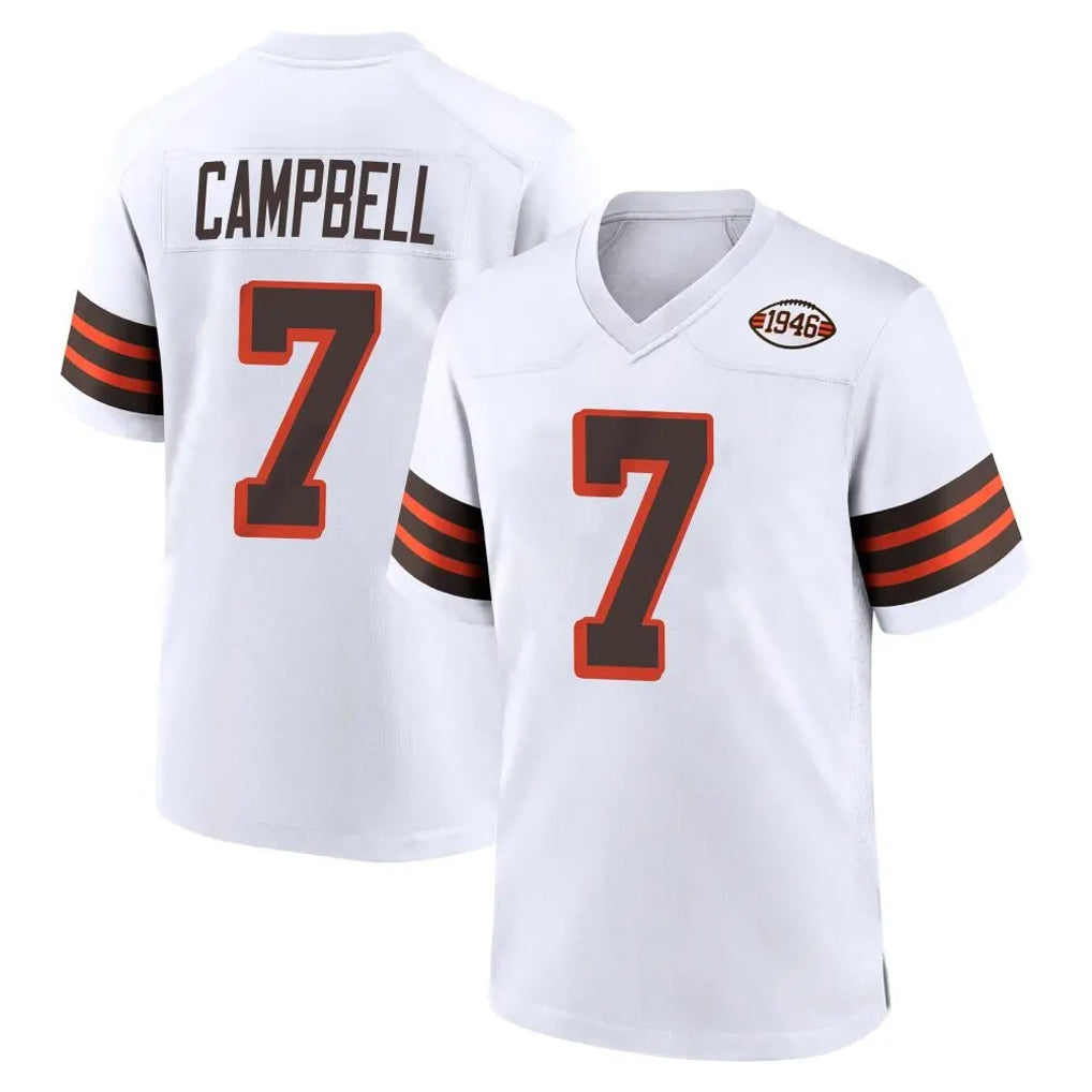 C.Browns #7 Tyson Campbell Player White Alternate Home Game Jdoa Stitched Jerseys
