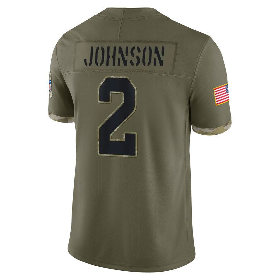 A.Cardinals #2 Will Johnson Player Olive Salute To Service Limited Game Jdoa Stitched Jerseys