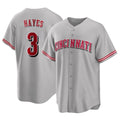 C.Reds #3 Ke'Bryan Hayes Player Gray Home Game Jdoa Stitched Jerseys
