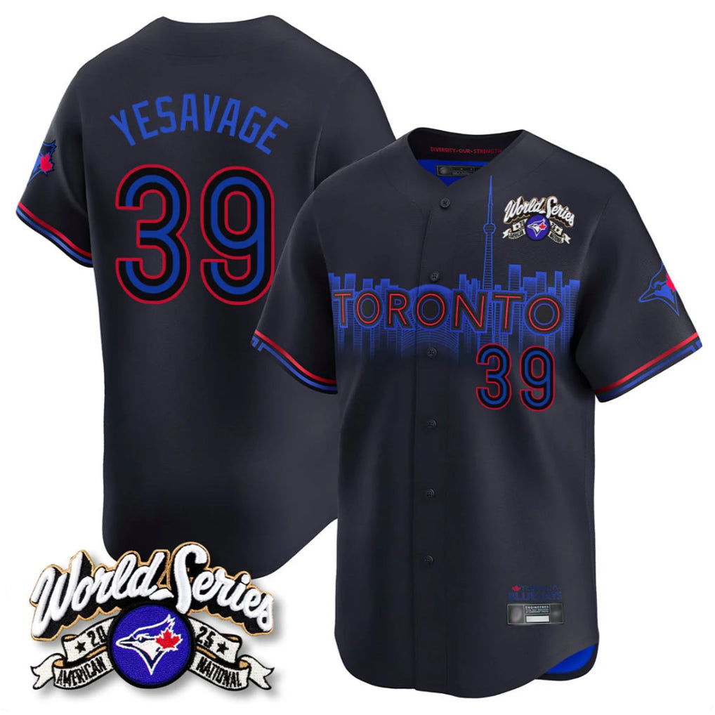 T.Blue Jays #39 Trey Yesavage Player Black 2025 American League Limited All Jdoa Stitched Jerseys