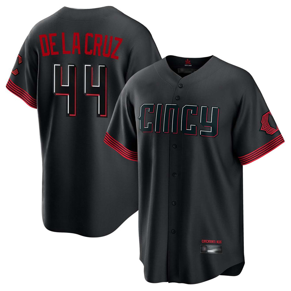 C.Reds #44 Elly De La Cruz Player Black City Connect Home Game Jdoa Stitched Jerseys