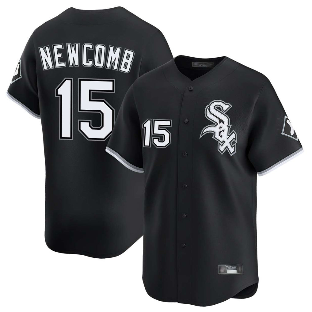 C.White Sox #15 Sean Newcomb Player Black Limited Home Jdoa Stitched Jerseys