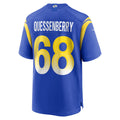 Jdoa LA.Rams #68 David Quessenberry Royal Team Game Jersey