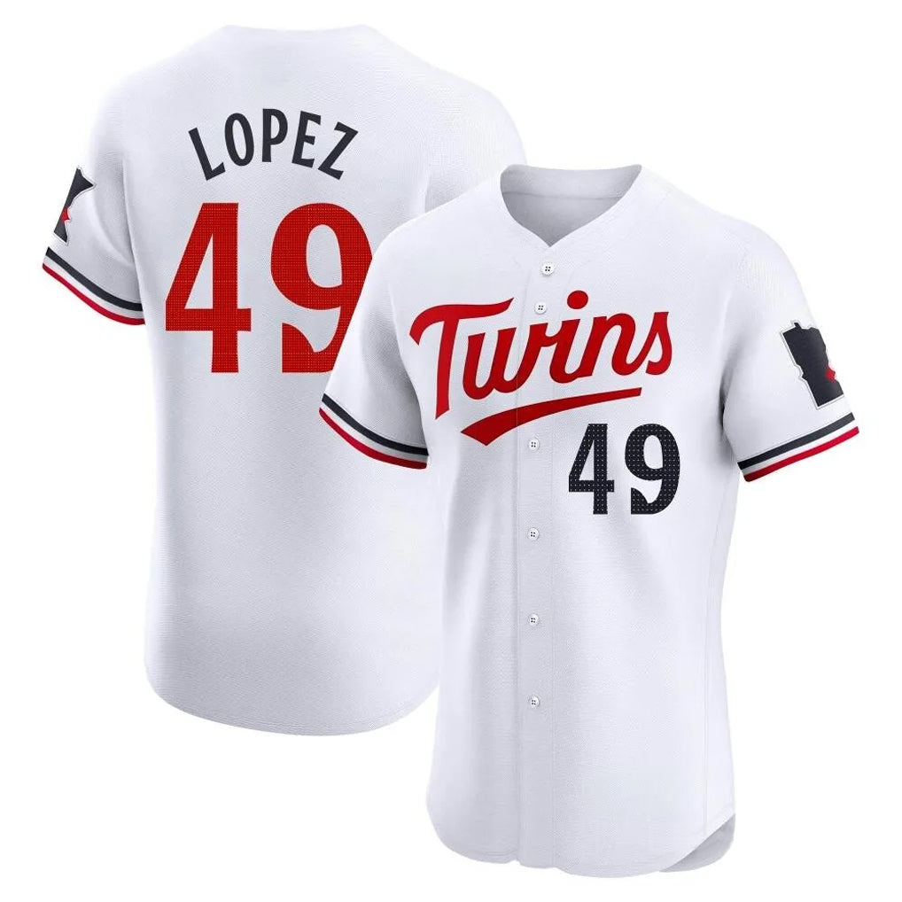 M.Twins #49 Pablo Lopez Player White Home Limited Elite Jdoa Stitched Jerseys