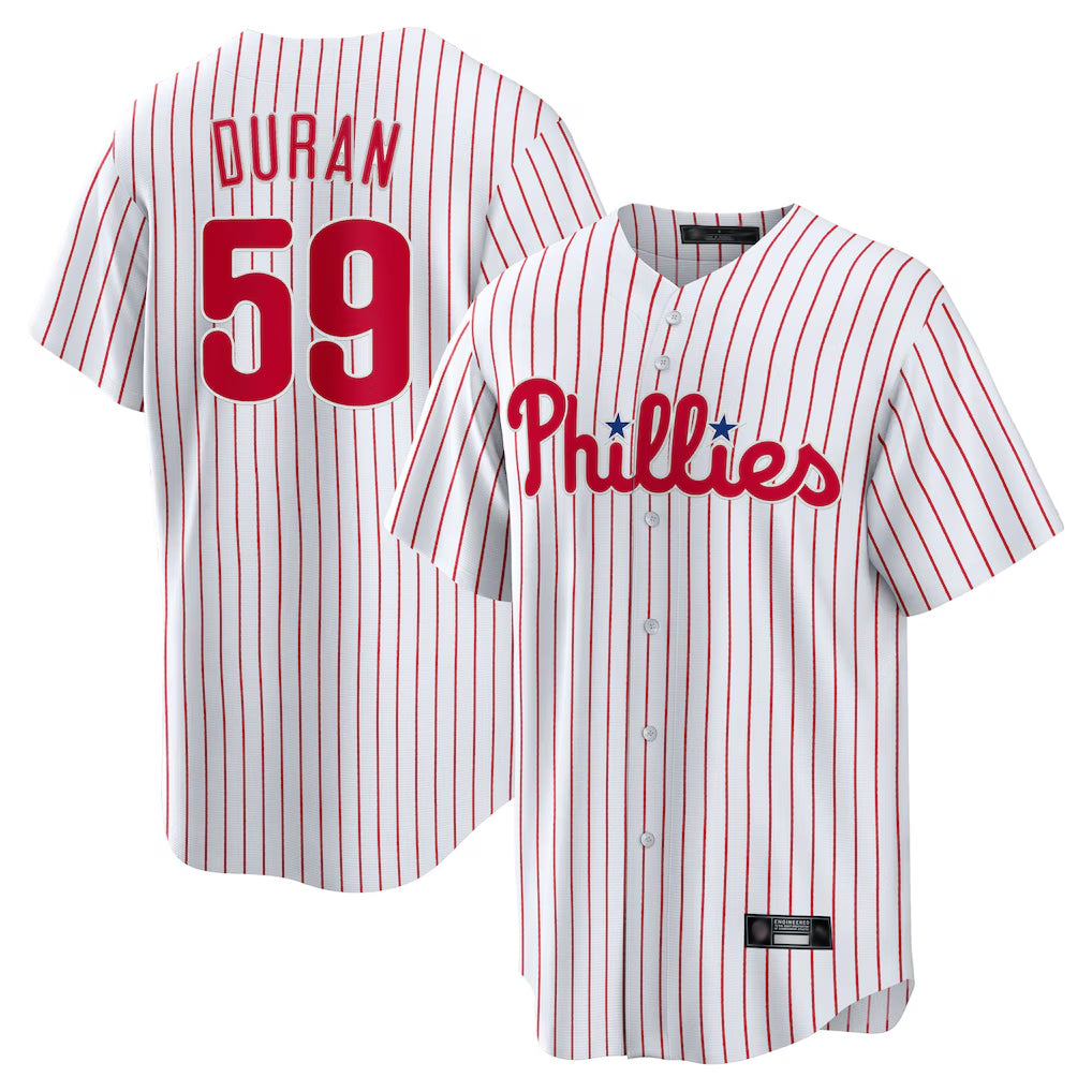 P.Phillies #59 Jhoan Duran Player White Home Game Jdoa Stitched Jerseys