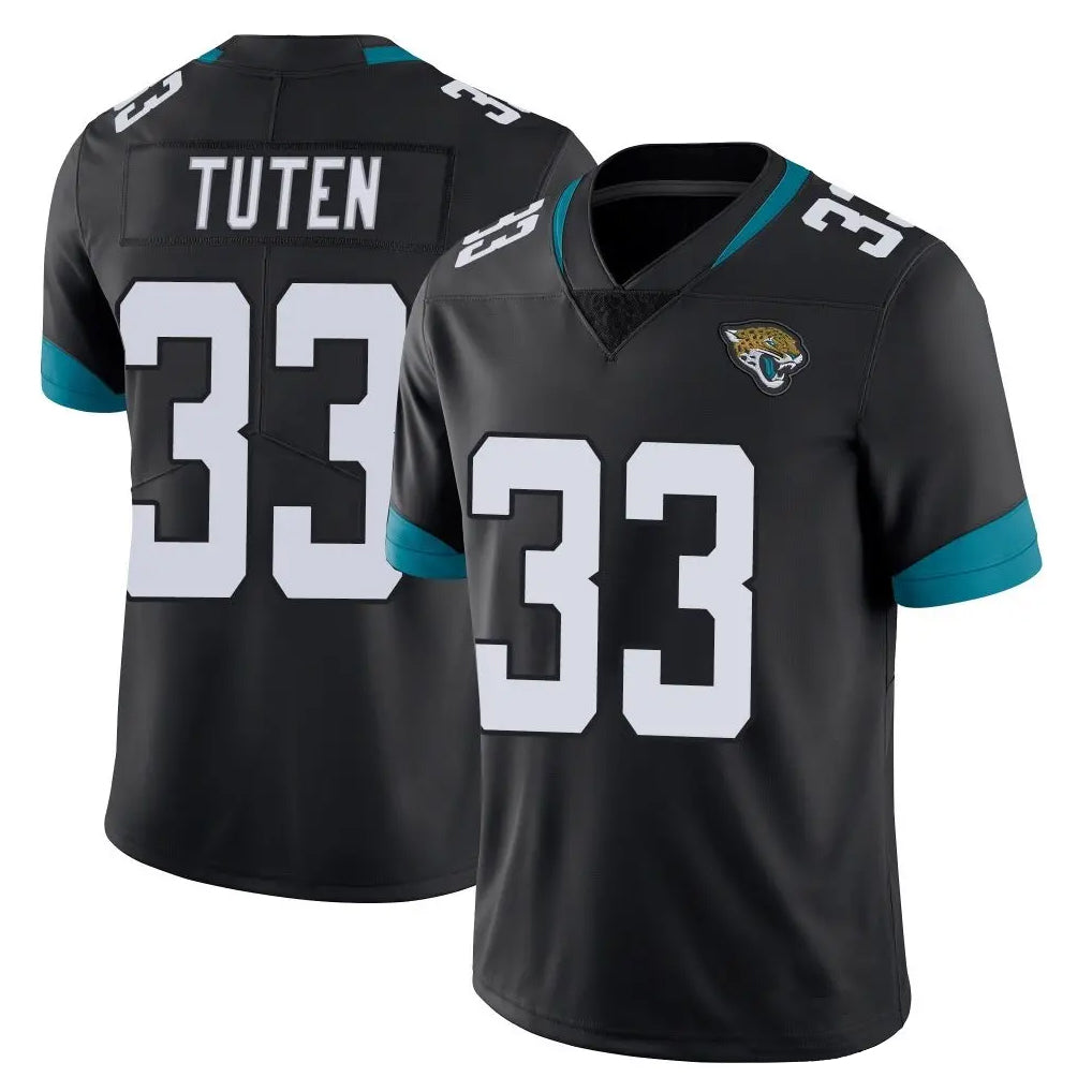 J.Jaguars #33 Bhayshul Tuten Player Black Vapor Untouchable Limited Home Game Jdoa Stitched Jerseys