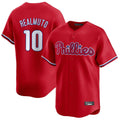 P.Phillies #10 J.T. Realmuto Player Red Home Limited Jdoa Stitched Jerseys