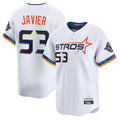 H.Astros #53 Cristian Javier Player White City Connect Limited Home Jdoa Stitched Jerseys