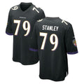 B.Ravens #79 Ronnie Stanley Player Black Alternate Home Game Jdoa Stitched Jerseys