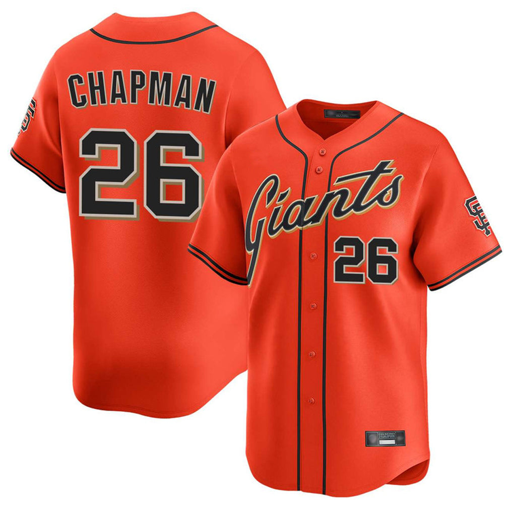 SF.Giants #26 Matt Chapman Player Orange Home Limited Jdoa Stitched Jerseys
