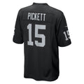 Jdoa LV.Raiders #15 Kenny Pickett Black Team Game Jersey