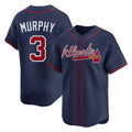 A.Braves #3 Dale Murphy Player Navy Limited Home Game Jdoa Stitched Jerseys