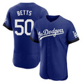LA.Dodgers #50 Mookie Betts Player Royal City Connect Elite Home Jdoa Stitched Jerseys