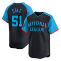 A.Braves #51 Chris Sale Player Navy National League All-Star Limited Home Game Jdoa Stitched Jerseys