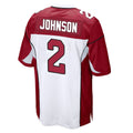 A.Cardinals #2 Will Johnson Player White Cardinal Home Game Jdoa Stitched Jerseys