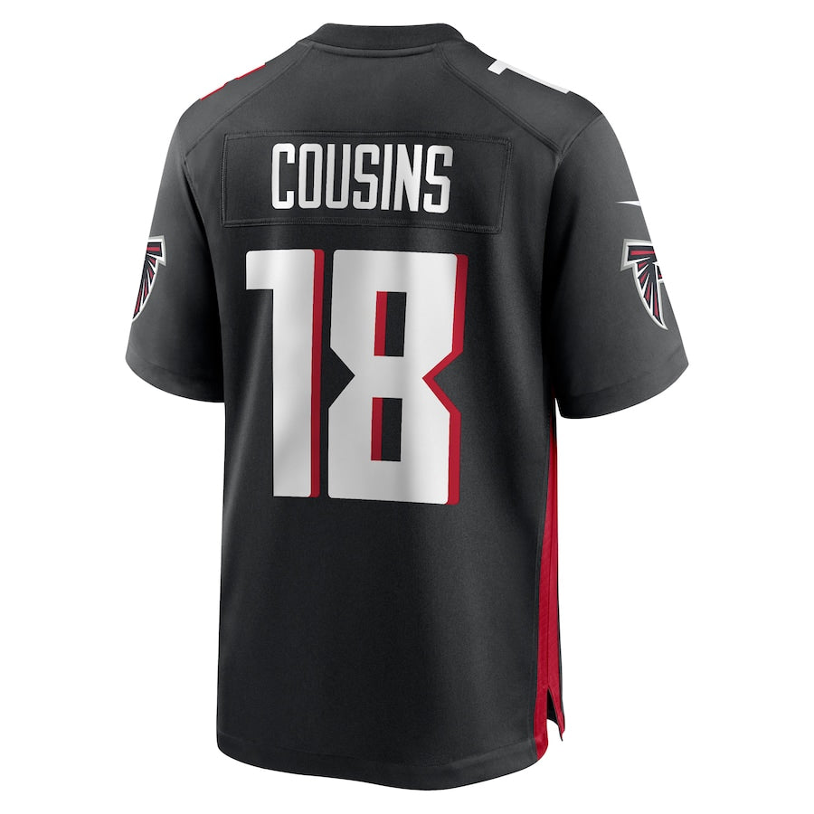 A.Falcons #18 Kirk Cousins Player Black Home Game Jdoa Stitched Jerseys