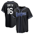 LA.Dodgers #16 Will Smith Player Black Carbon Limited Home Jdoa Stitched Jerseys