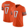 C.Bears #17 Tyson Bagent Player Orange Vapor F.U.S.E. Limited Home Game Jdoa Stitched Jerseys