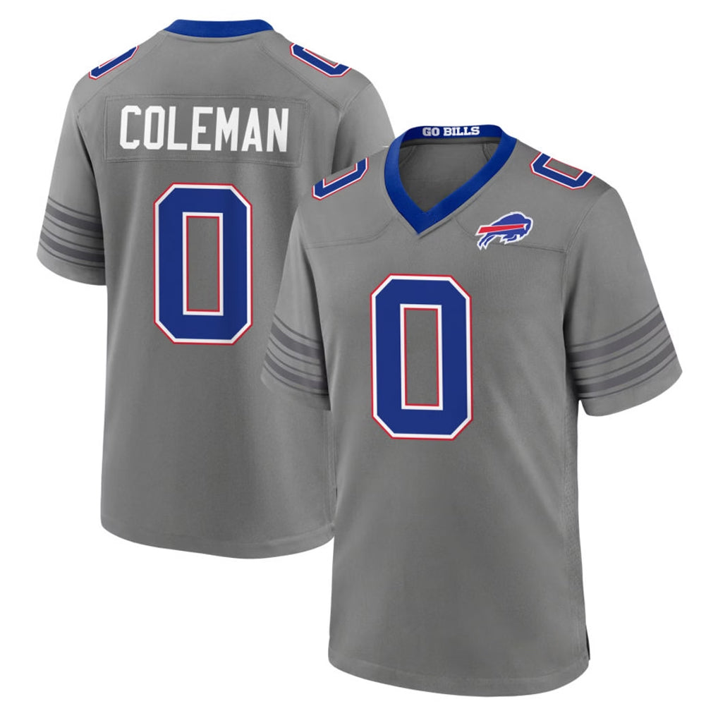 B.Bills #0 Keon Coleman Player Gray Nickel City Home Game Jdoa Stitched Jerseys
