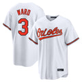 B.Orioles #3 Taylor Ward Player White Home Game Jdoa Stitched Jerseys