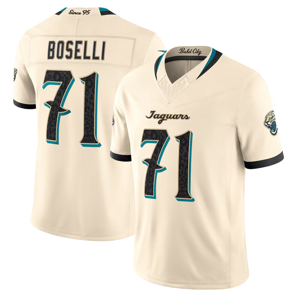 J.Jaguars #71 Tony Boselli?Player Natural Limited 2026 Rivalries Collection Game Jdoa Stitched Jerseys