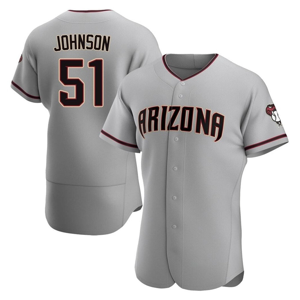 A.Diamondbacks #51 Randy Johnson Player Gray Road Limited Elite Home Game Jdoa Stitched Jerseys