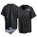 LA.Dodgers #25 Tommy Edman Player Black World Series Pitch Fashion T-shirt Jdoa Stitched Jerseys