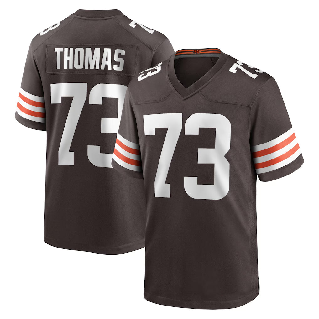 C.Browns #73 Joe Thomas Player Brown Home Game Jdoa Stitched Jerseys