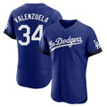 LA.Dodgers #34 Fernando Valenzuela Player Royal City Connect Elite Home Jdoa Stitched Jerseys