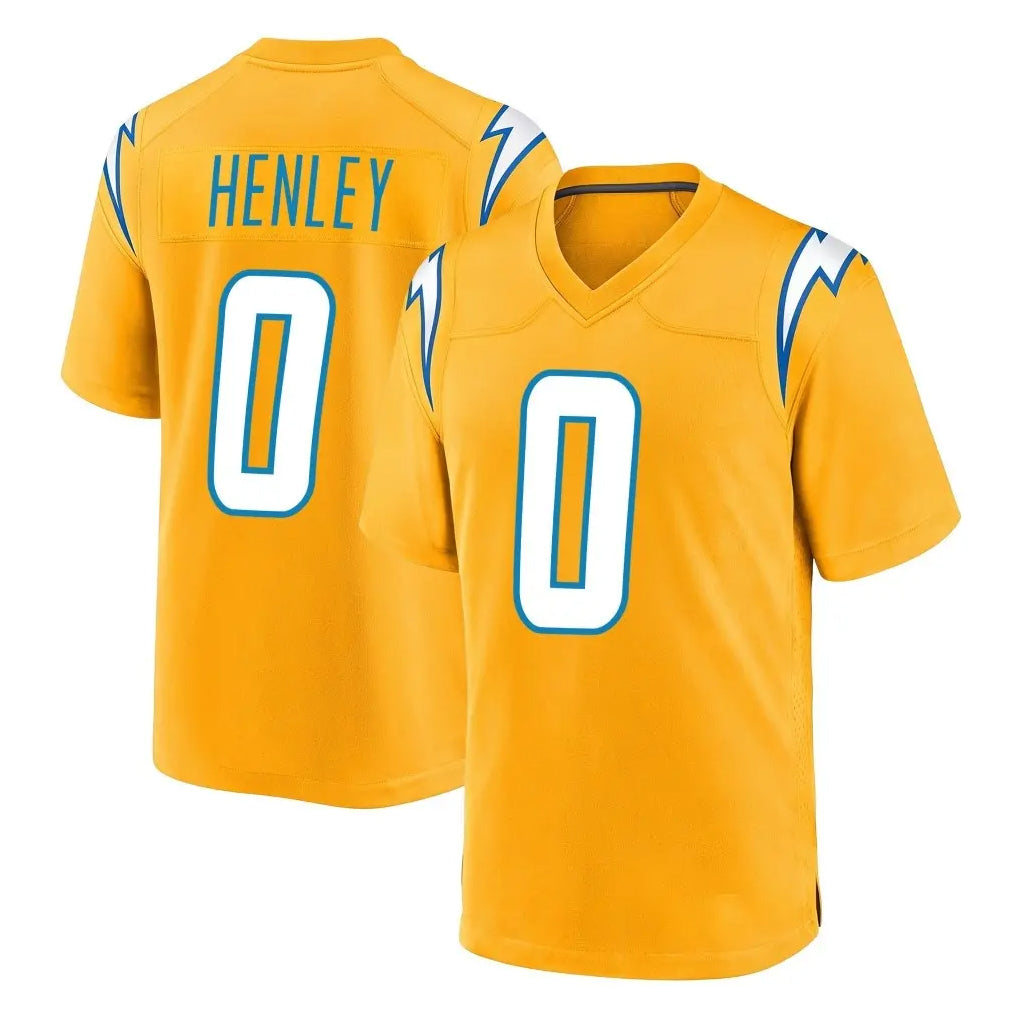 LA.Chargers #0 Daiyan Henley Player Gold Home Game Stitched Jerseys