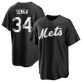 NY.Mets #34 Kodai Senga Player Black Home Game Jdoa Stitched Jerseys