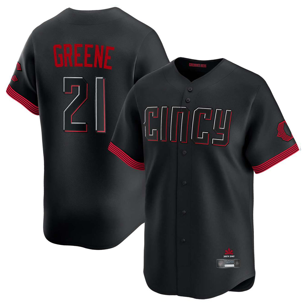 C.Reds #21 Hunter Greene Player Black City Connect Home Limited Jdoa Stitched Jerseys