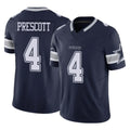 D.Cowboys #4 Dak Prescott Player Navy Limited Vapor F.U.S.E. Home Game Jdoa Stitched Jerseys